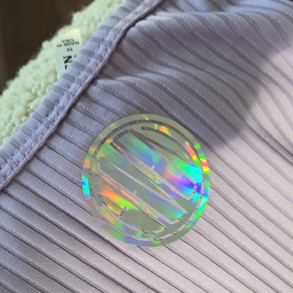 Purple Ribbed Long Sleeve Top - Picture 3 of 3